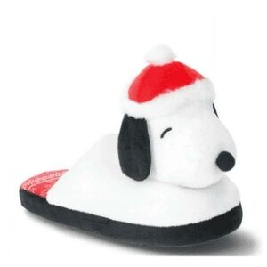Peanuts Snoopy 3D Family Slippers Shoes Lounge Kids Size 13/1 Plush Holiday NWT